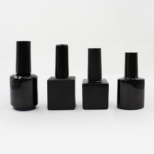 Flacon cosmétique unique de 5 ml, 10 ml, 15 ml, vide, noir mat, pour vernis à ongles, bouteille en verre noir transparent - Product Image 3
