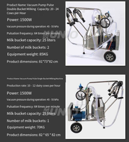 Machine à traire électrique portable pour vaches et chèvres, facile à utiliser, pour une petite ferme familiale