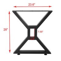 Pieds de chaise en acier allié infroissable et impeccable, base de bureau industrielle moderne de 28 pouces pour table à manger et espace de travail