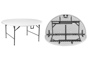 <span class=keywords><strong>Mesa</strong></span> Plegable <span class=keywords><strong>Redonda</strong></span> ZDZ-10 de Varios Tamaños (4 pies, 5 pies, 6 pies) Ideal para Restaurantes, Servicios de Catering y Alquiler - Product Image 4
