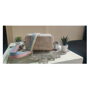 Bolso grande de lona de algodón con forma redonda, bolso de hombro elegante de tela duradera respetuosa con el medio ambiente para mujer, logotipo personalizado al por mayor - Product Image 2