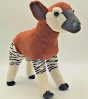 Jouets en peluche Okapi sur pied personnalisés, super doux, avec rembourrage en coton PP, soulagement du stress, finition lavée - Vente en gros