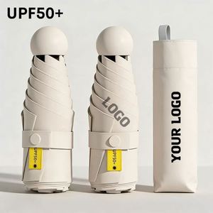 ร่มพับห้าตอนขนาดเล็กแบบคลาสสิกสำหรับผู้หญิง ร่มกันแดดและกันฝน UPF50+ พกพาสะดวก ขายส่ง - Product Image 1