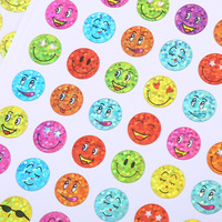 Autocollants de récompense pour enfants Spot Laser, autocollants de félicitation pour la maternelle, visage souriant, expression mignonne, imperméable, élève, Chine TZ-240430