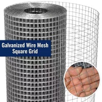 Rouleau de grillage soudé galvanisé pour cages à volailles, cailles et pigeons, maille carrée de 1/2 à 1 pouce