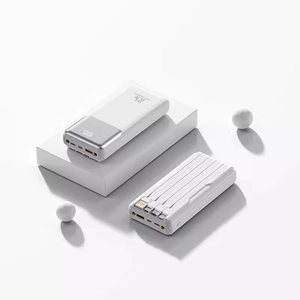 Support Customization High Capacity 10000mAh Power Bank With Four-Wire Small Portable Mobile Power Banks As the Promotion Gift