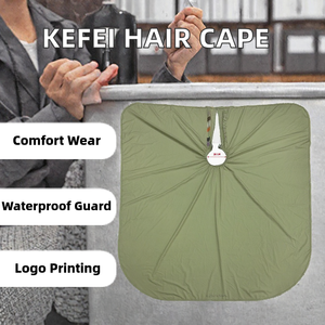 KEFEI Cape de Coiffure Professionnelle en Polyester Confortable, Imperméable, Style Européen, Écologique, avec Logo Personnalisé, Vente en Gros - Product Image 2