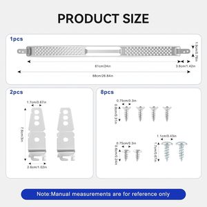 Kit de soporte de montaje para lavavajillas W10426979, 24 pulgadas, acero galvanizado plateado, para lavavajillas Whirlpool, KitchenAid y Maytag - Product Image 2