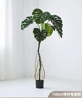 Plante verte artificielle Monstera, arbre artificiel, grande plante en pot sur pied, décoration de salon, décoration intérieure