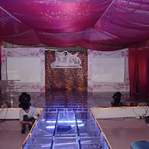 Accesorios de suelo de escenario de cristal de aluminio elegantes de fácil instalación al por mayor para eventos de boda