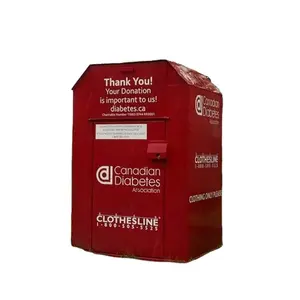 Community Cloth Spenden behälter Kunden spezifischer Metall recycling behälter
