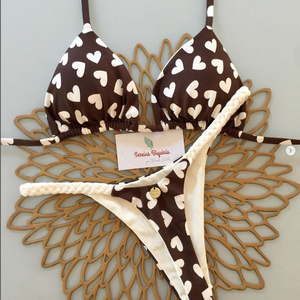Novo Biquíni Fio Dental Sexy de Duas Peças com Estampa Personalizada, Moda Praia Brasileira - Product Image 3