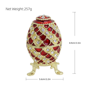 Boîte à bijoux en métal <span class=keywords><strong>imitation</strong></span> étain antique SHINNYGIFTS, œuf <span class=keywords><strong>de</strong></span> Pâques, boîte à bibelots, décoration d'intérieur, boîtes cadeaux, souvenir - Product Image 4