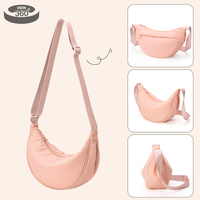 Sac bandoulière croissant pour femme, sac à l'épaule tendance en forme de dumpling, petit sac hobo de luxe de créateur pour femme, vente en gros directe usine