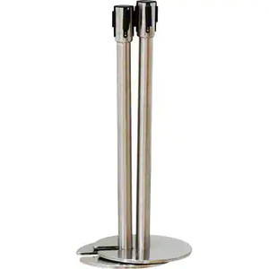 Barriera Retrattile con Base a U in Ghisa Dorata Impilabile per il Controllo della Folla negli Hotel - Product Image 4