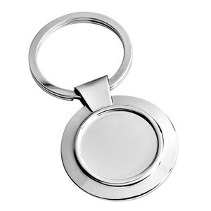 Portachiavi Rotondo Cavo in Acciaio Inossidabile 25mm, Moschettone in Metallo con Logo Personalizzato, Stile alla Moda per Auto e Chiavi - Product Image 1