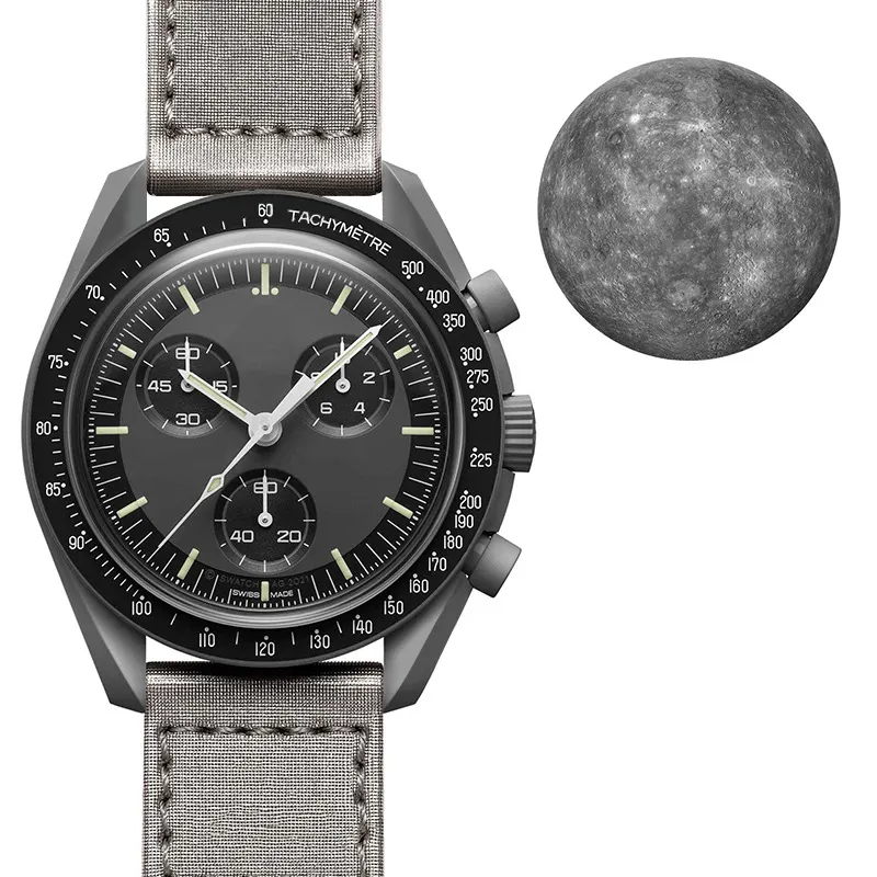 2024 11 Kleuren Planet Omg Horloge Jupiter Kleine Drie Naald Waterdichte Horloges Omegaswatch Heren Quartz Horloge