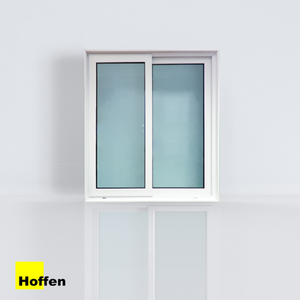 Fenêtre coulissante HOFFEN PLUS en PVC 120x110 blanche avec vitrage en filet, insonorisée, étanche et isolante thermiquement - Product Image 1