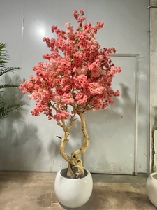 Arbre de <span class=keywords><strong>cerisier</strong></span> artificiel rose et blanc de haute qualité résistant aux UV, plante <span class=keywords><strong>en</strong></span> <span class=keywords><strong>pot</strong></span> de style bonsaï <span class=keywords><strong>japonais</strong></span> pour l'extérieur - Product Image 6