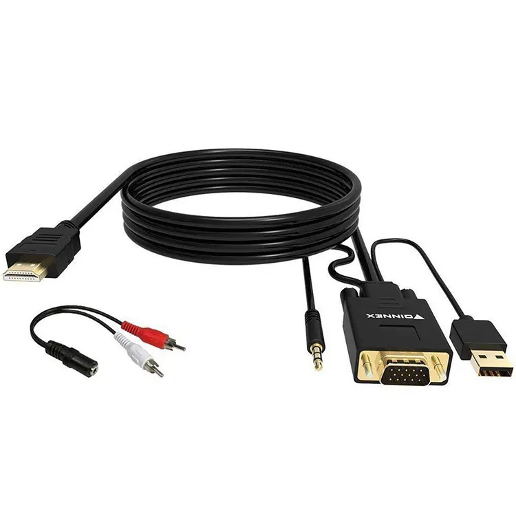 1080P HDMI TO VGA Cable Male to Female HDMI to VGA Converter with Audio Output HDMI