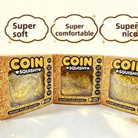 Bonbons de malt dorés en forme de pièce de monnaie, jouet en caoutchouc souple à rebond lent, imitation dollar américain, article anti-stress de haute qualité