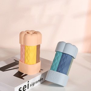 Nouvel ensemble de bouteilles en silicone 4-en-1 format voyage pour <span class=keywords><strong>shampoing</strong></span>, gel douche, après-<span class=keywords><strong>shampoing</strong></span> et lotion – Bouteilles vides portables - Product Image 3