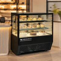 Vitrine à gâteaux à angle droit (sur table) avec refroidissement par air, contrôle numérique et dégivrage automatique