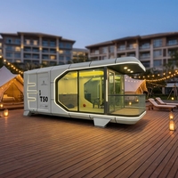 Hôtel conteneur de luxe extensible, cabine préfabriquée importée de Chine, fabriquée en panneaux sandwich bois-acier