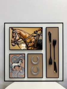 Bán Hot Cưỡi Ngựa Cưỡi Ngựa Chủ Đề 3D Ba Chiều Đóng Khung Trừu Tượng Hiên Sơn Trang Trí Cho Phòng Khách - Product Image 2