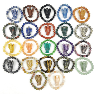 Caída <span class=keywords><strong>de</strong></span> precios Piedra preciosa <span class=keywords><strong>de</strong></span> amatista natural pulida Material mixto Ángulo <span class=keywords><strong>de</strong></span> cristal con pulsera para equilibrio energético - Product Image 4