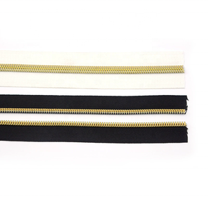 Golden <strong>Teeth</strong> Roll Zipper High Quality Custom Plastic 5# Factory <strong>Zip</strong> Eco-Friendly Long Chain for Jackets &amp; Bags Rubber Nylon - Product Image 5