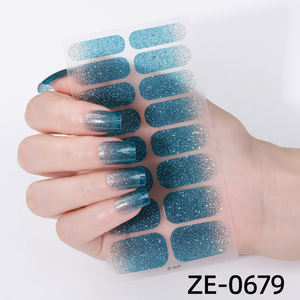 Vente en gros Qualité Salon Non-toxique Oeil <span class=keywords><strong>de</strong></span> Chat Gradient Brillant Paillettes Nail Art Autocollants Étanches Ongles Wraps pour <span class=keywords><strong>Manucure</strong></span> - Product Image 4