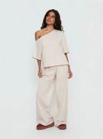 Ensembles pour femmes, tenue 2 pièces, chemisier à manches courtes, pantalon, vêtements décontractés pour la maison, style confortable pour tous les jours, tendance, vente en gros, usine