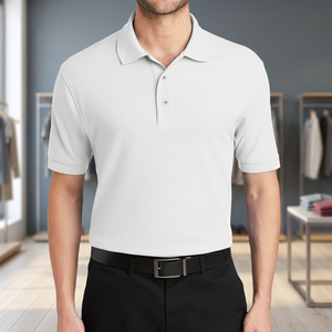 Vente en gros de chemises pour hommes en coton tricoté 100% - Broderie personnalisée, anti-rides, manches courtes - Product Image 3