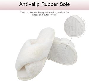 New Plush Fur <b>slippers</b> for External Wear Anti slip Home Bottom Solid Color Cross Cotton <b>slippers</b> for Women - Product Image 4