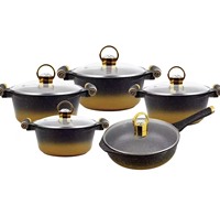Qualité industrielle, 10 casseroles en aluminium, 24, 26, 28, 30 cm, poignée en acier rivetée, corps large, ustensiles de cuisine, vente en gros directe d'usine
