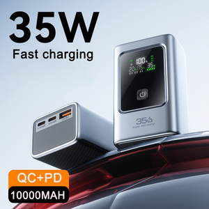 Batterie externe ultra-fine 10000mAh 35W PD 3.0 QC Charge rapide Affichage numérique LED Double Type-C USB-A <span class=keywords><strong>Chargeur</strong></span> portable pour ordinateur portable - Product Image 1