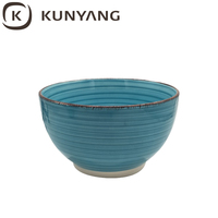 Ensemble tasse à café et soucoupe en céramique à rayures ondulées turquoise, personnalisable ODM/OEM avec logo et couleur, sans plomb, compatible micro-ondes, vaisselle en céramique