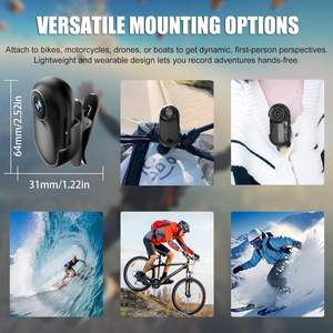 Mini Cámara Magnética Deportiva de Acción HD 1080p, Grabación POV para Vlog, Casco de Moto, <span class=keywords><strong>360</strong></span>, Adecuada para Cámaras <span class=keywords><strong>Go</strong></span> <span class=keywords><strong>Pro</strong></span> - Product Image 5