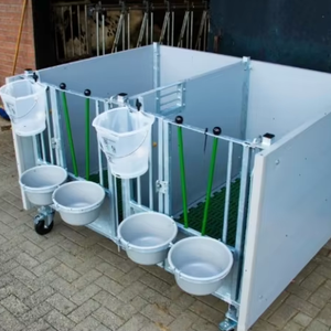 Nhà Máy Bán buôn nóng bán đôi bê Barn Box cho 5-6 tuần tuổi gia súc/đôi bê hutch/Ba bê hộp trang trại - Product Image 1