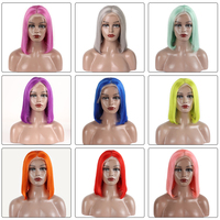 Gran oferta de pelucas Bob, pelucas frontales de encaje de cabello humano brasileño, pelucas frontales de encaje rizado de densidad HD 613 transparentes 180% con cabello de bebé