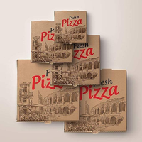 Cajas de Pizza Ecológicas Personalizadas al por Mayor con Laminado Mate y Grabado en Relieve, Todos los Tamaños, Cartón Corrugado/Kraft para Comida para Llevar
