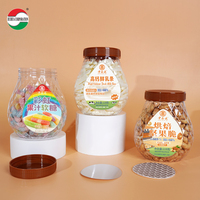 Bouteilles en PET personnalisées de 670 ml, pot en plastique avec couvercle, bocaux à large ouverture de qualité alimentaire, boîtes pour l'emballage alimentaire