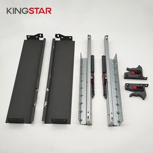 Système de tiroirs à fermeture douce de 1,5 mm, boîte à tiroirs fine, panneau latéral anti-empreintes digitales et anti-graisse pour armoire de cuisine - Product Image 1