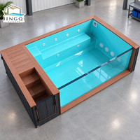 Piscine extérieure en acrylique, coque de piscine en fibre de verre, jacuzzi rectangulaire en promotion, spa, piscine hors sol, design de piscine conteneurisée