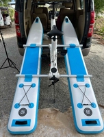 Bateau à pédales gonflable Sup, ponton, kayak de pêche, vélo de mer pour le sport et le plaisir