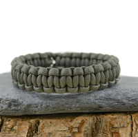 Bracelets en paracorde multifonctionnels réglables faits à la main pour le camping, l'aventure, la survie en plein air, pour hommes, sans boucle