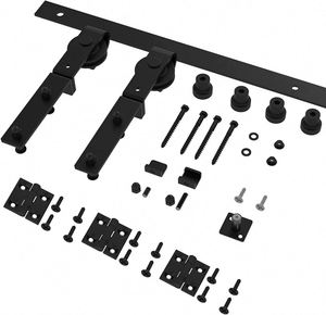 Kit de Herrajes para Puerta Corredera Doble o Individual WEKIS, Diseño Moderno en Latón, Garantía de 5 Años, Insonorizado para Sala de Estar - Product Image 6