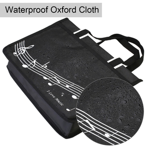 Sac fourre-tout pour partitions musicales, sac imperméable en Oxford pour partitions musicales, sac à main imprimé avec des notes de piano pour les étudiants en musique - Product Image 4