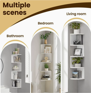 Étagère d'angle murale pour chambre à coucher, rangement triangulaire, organisateur suspendu pour <span class=keywords><strong>chevet</strong></span>, meuble de présentation <span class=keywords><strong>flottant</strong></span> - Product Image 1